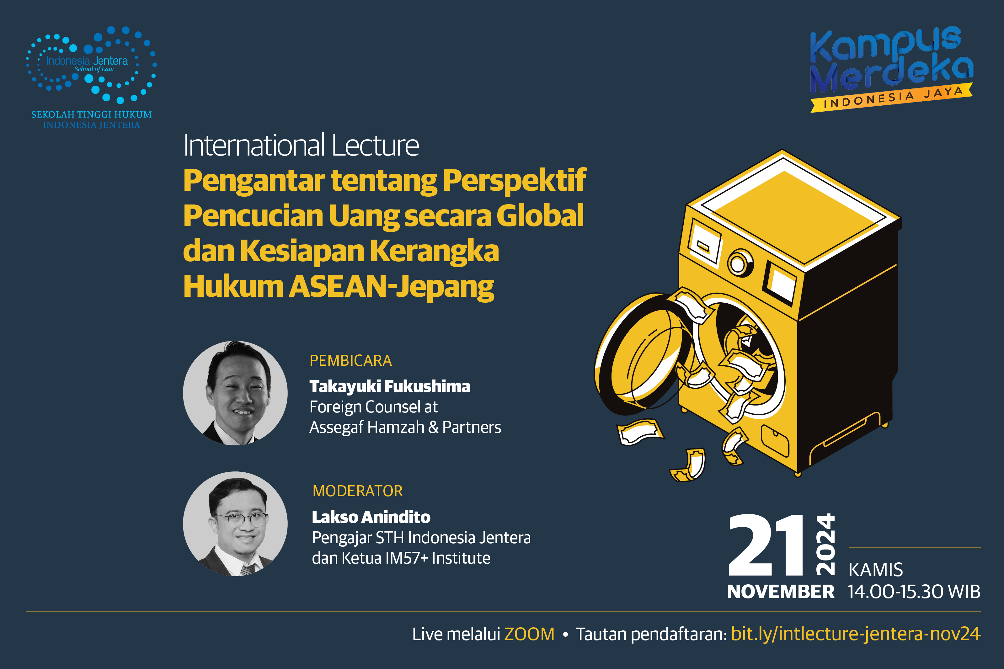 International Lecture Pengantar tentang Perspektif Pencucian Uang secara Global dan Kesiapan Kerangka Hukum ASEAN-Jepang